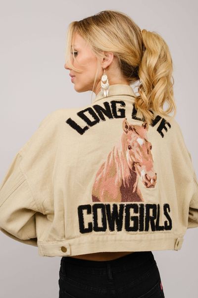 Long Live Cowgirls – cropped denimjakke